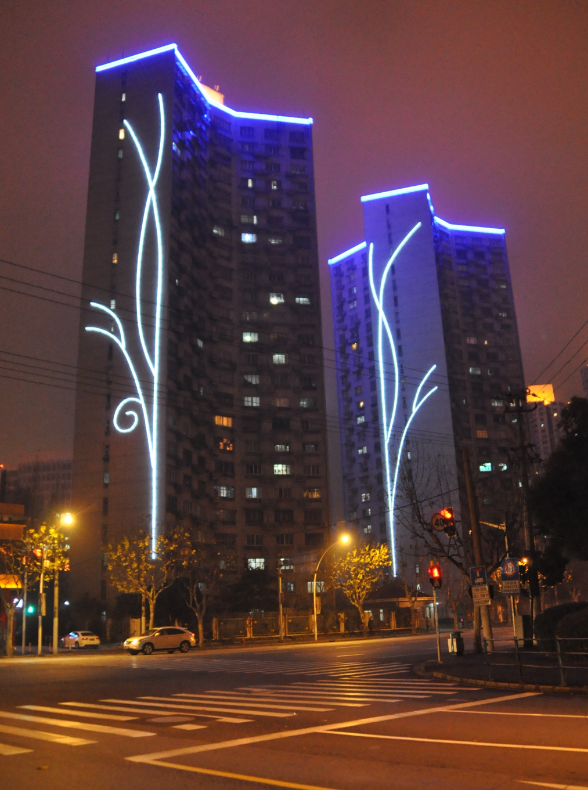 上海长宁区夜景图片